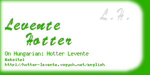 levente hotter business card